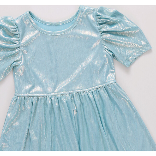 Girls Lame Laurie Dress - Ice Blue Ice Blue Lame