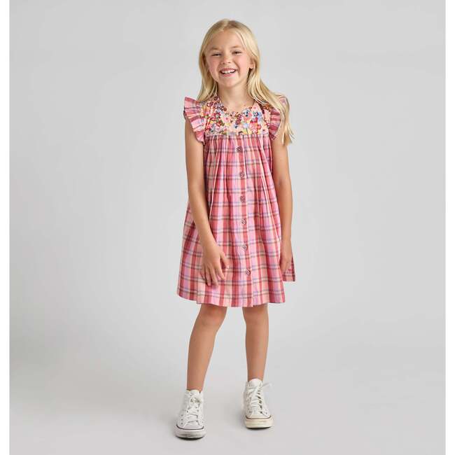 Girls Kaylee Dress - Burgundy Madras Plaid Burgundy Madras Plaid - Dresses - 3