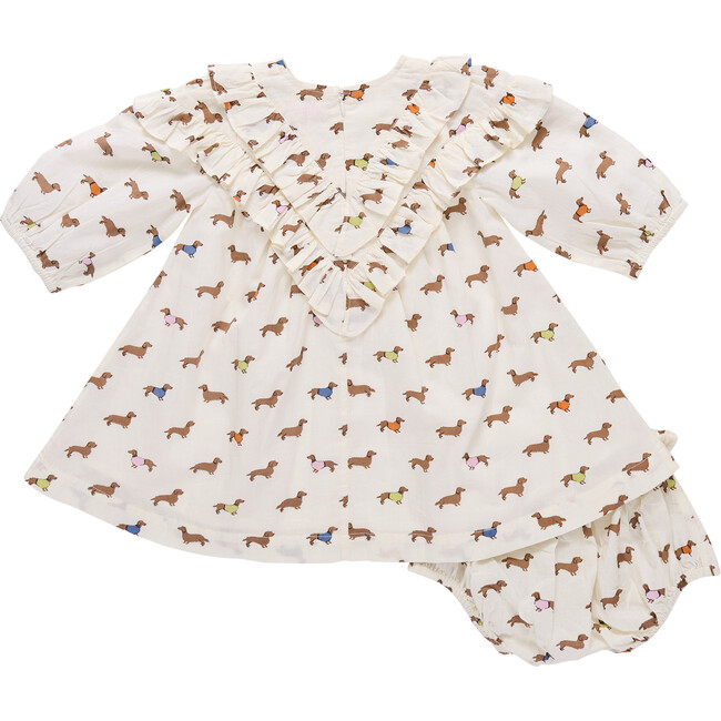Baby Girls Everly Dress Set - Dachsunds In Sweaters Dachshunds in Sweaters