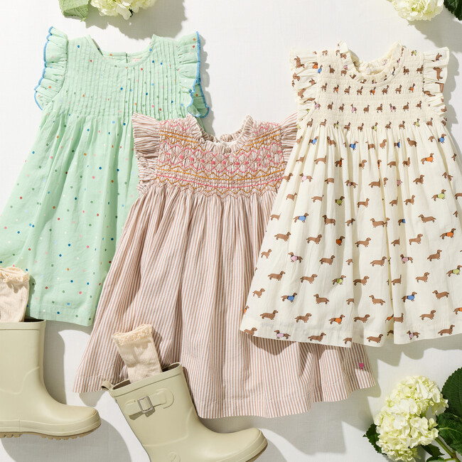 Girls Jaipur Dress - Pastel Green Polka Dot Pastel Green Polka Dot - Dresses - 4