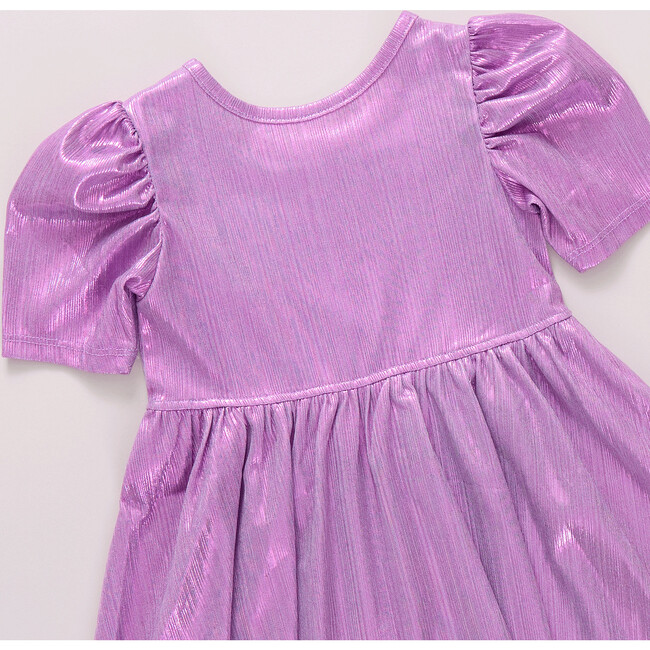 Girls Lame Laurie Dress - Lavender Lavender Lame