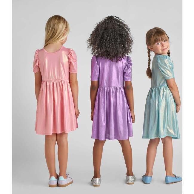 Girls Lame Laurie Dress - Lavender Lavender Lame - Dresses - 3