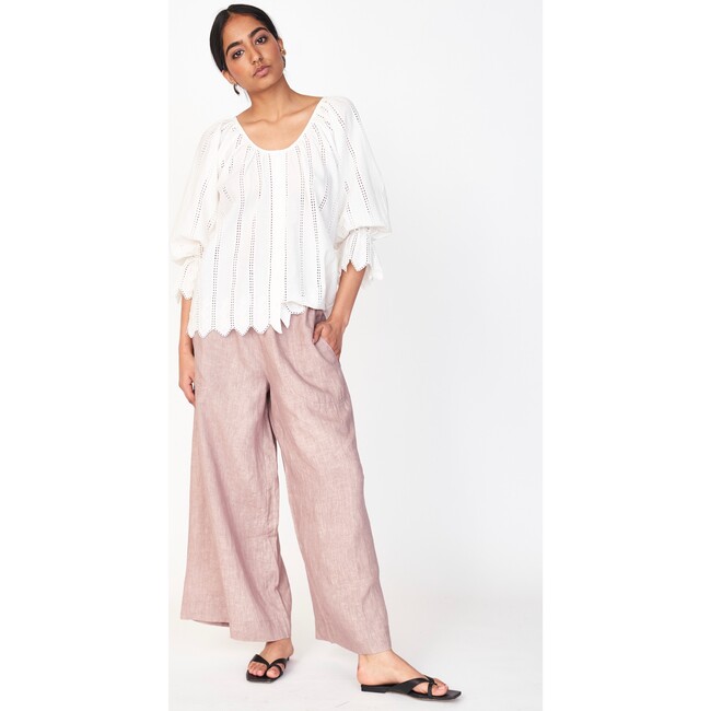 Seville Top, White Vine Eyelet - Blouses - 3