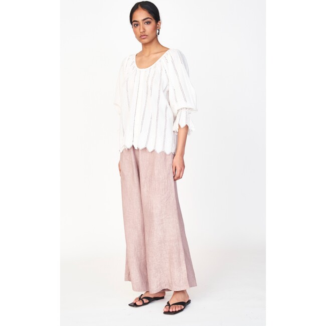 Seville Top, White Vine Eyelet - Blouses - 4