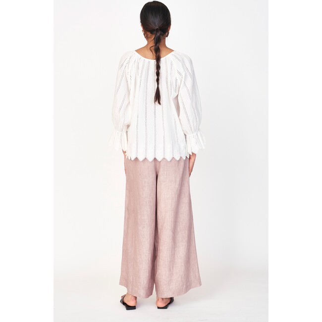 Seville Top, White Vine Eyelet - Blouses - 6