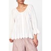 Seville Top, White Vine Eyelet - Blouses - 7