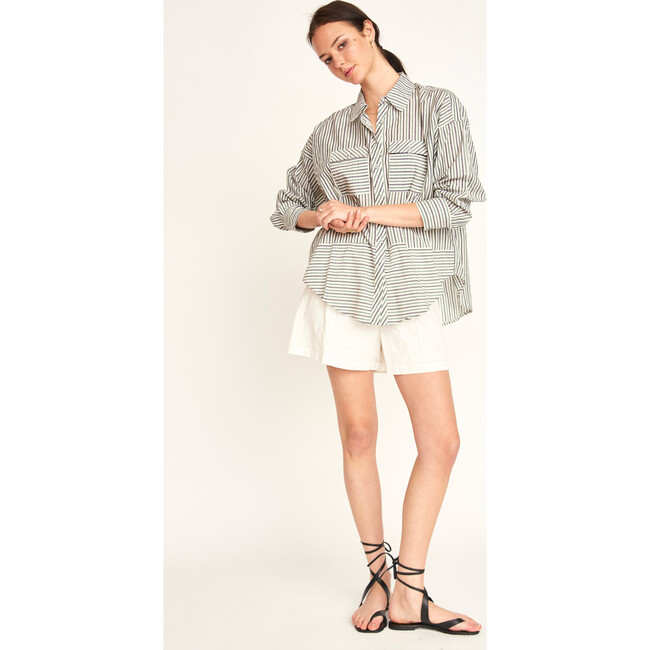 Kyoto Shirt, Dune Stripe - Blouses - 8