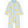 Lemon and Blue Stripe Sun Safe Swim Suit - Rash Guards - 1 - thumbnail