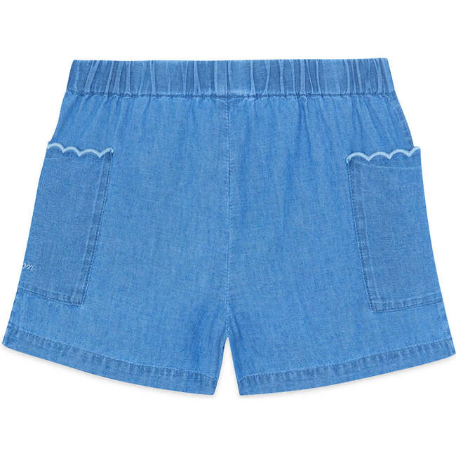 BONTON Clovis Frill Pocket Shorts, Chambray