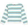 BONTON Rainbow Stripe T-Shirt, Ecru Bonton - T-Shirts - 1 - thumbnail