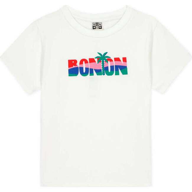 BONTON Tubo Palmier T-Shirt, Ecru Bonton