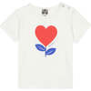 BONTON Livo Coeur Baby T-Shirt, Ecru Bonton - T-Shirts - 1 - thumbnail