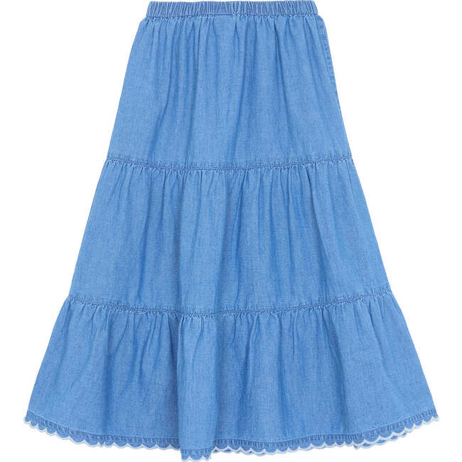 BONTON Celine Chambray Maxi Skirt, Chambray
