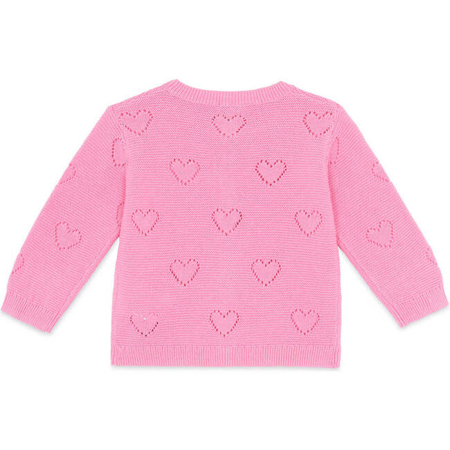 BONTON Lilet Coeur Baby Cardigan, Rose Fiesta