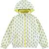 Max Reversible Rain Jacket Windbreaker, Yellow Lightning - Raincoats - 1 - thumbnail