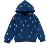 Soft Fleece Zip-up Hoodie, Blue Lightning - Sweatshirts - 1 - thumbnail