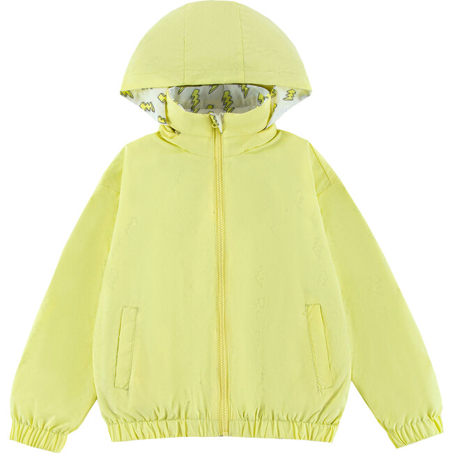 Max Reversible Rain Jacket Windbreaker, Yellow Lightning