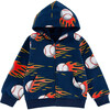 Soft Fleece Zip-up Hoodie, Baseball Fire - Sweatshirts - 1 - thumbnail