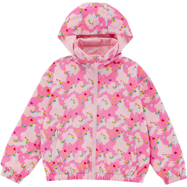 Max Reversible Rain Jacket Windbreaker, Dancing Unicorn