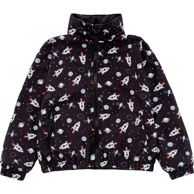 Max Reversible Rain Jacket Windbreaker, Spaceships - Raincoats - 4