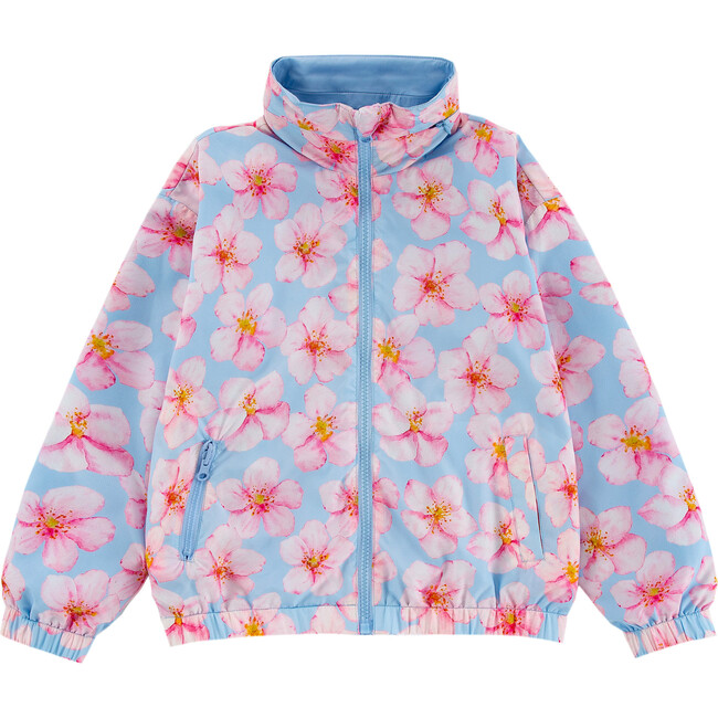 Max Reversible Rain Jacket Windbreaker, Hibiscus - Raincoats - 3