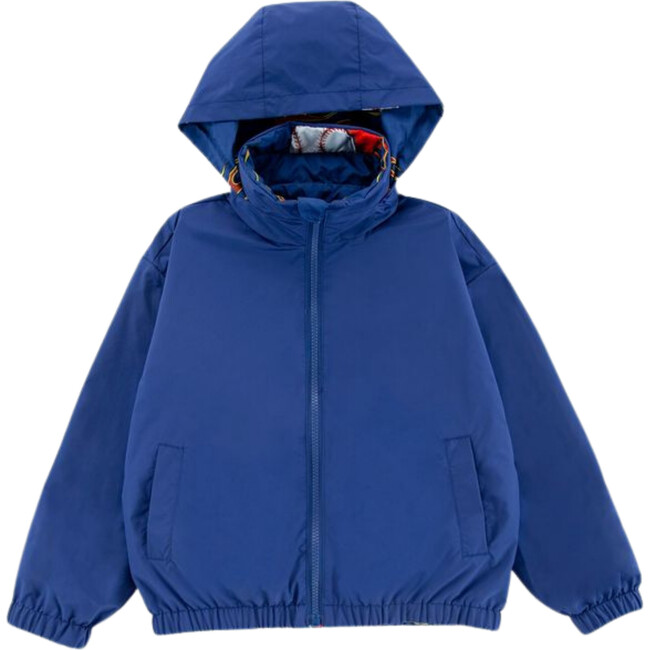 Max Reversible Rain Jacket Windbreaker, Baseball Fire - Raincoats - 3