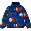 Max Reversible Rain Jacket Windbreaker, Baseball Fire - Raincoats - 4