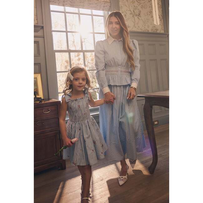 Bluebell Skirt in Blue & White Stripes