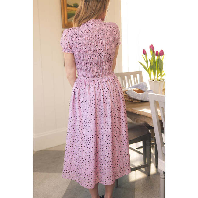 Marcell Dress in Purple Polka Dot
