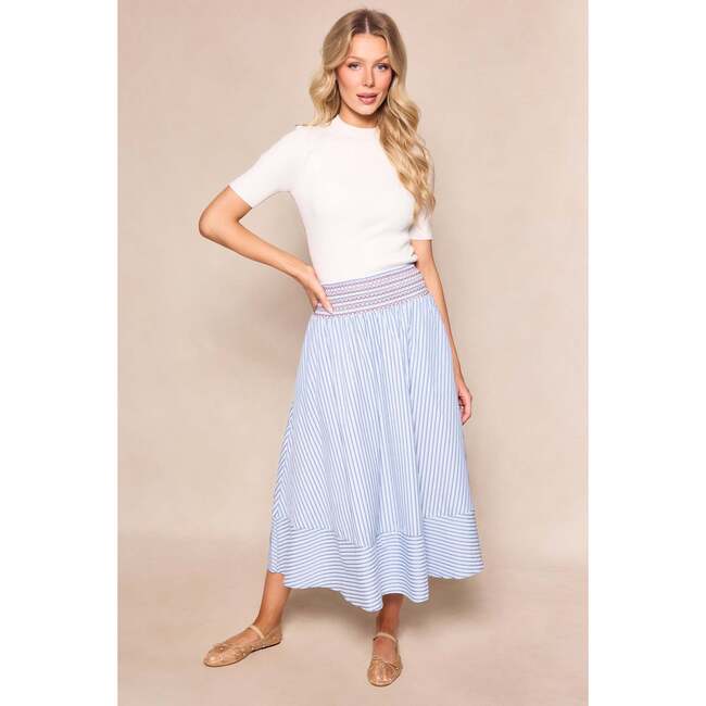 Bluebell Skirt in Blue & White Stripes - Skirts - 4