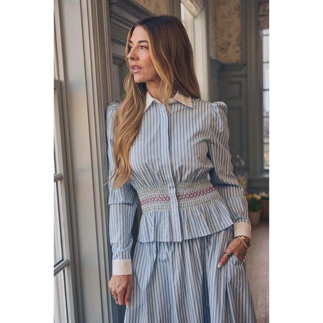 Bluebell Top in Blue & White Stripes - Blouses - 3