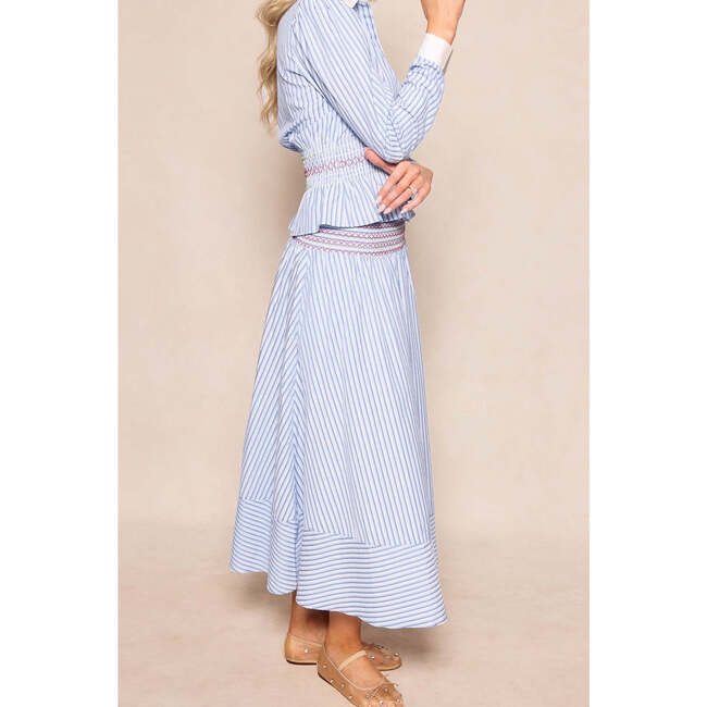 Bluebell Skirt in Blue & White Stripes - Skirts - 5