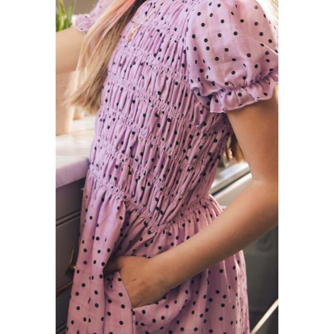 Mini Marcell Dress in Purple Polka Dot - Dresses - 5