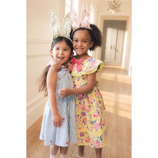 Mini Bluebell Dress in Blue & White Stripes - Dresses - 7