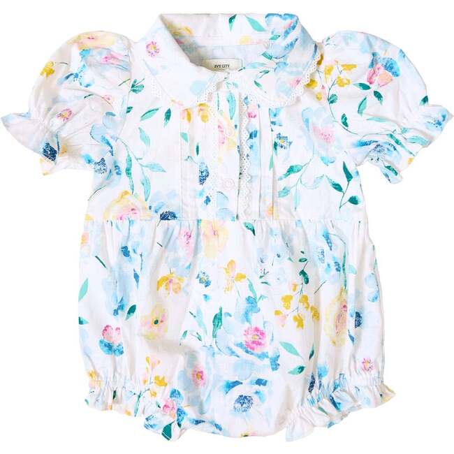 Baby Sophia Romper in Blue Bouquet