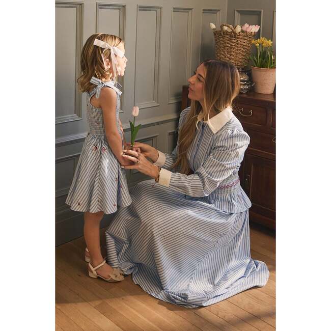 Bluebell Top in Blue & White Stripes - Blouses - 10