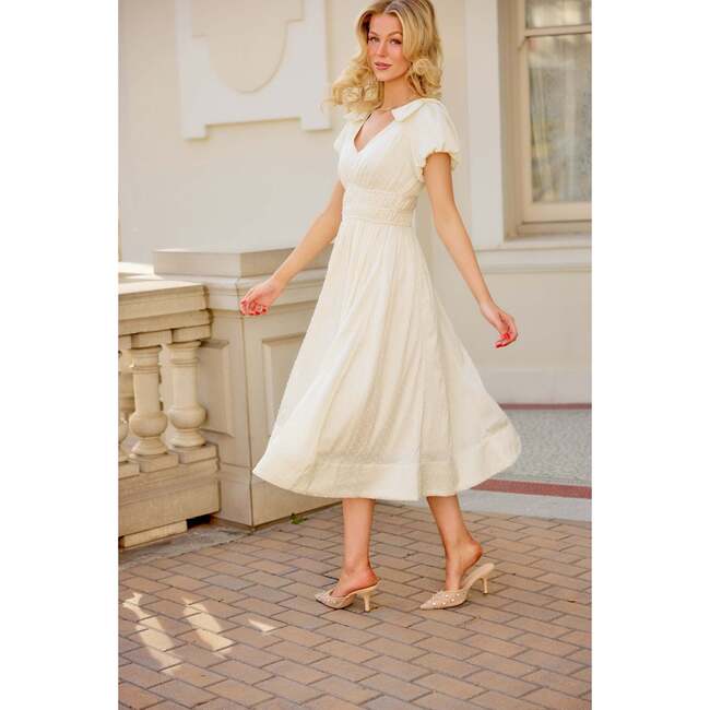Zella Bow Dress in Ivory