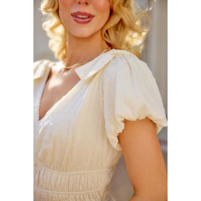 Zella Bow Dress in Ivory - Dresses - 5