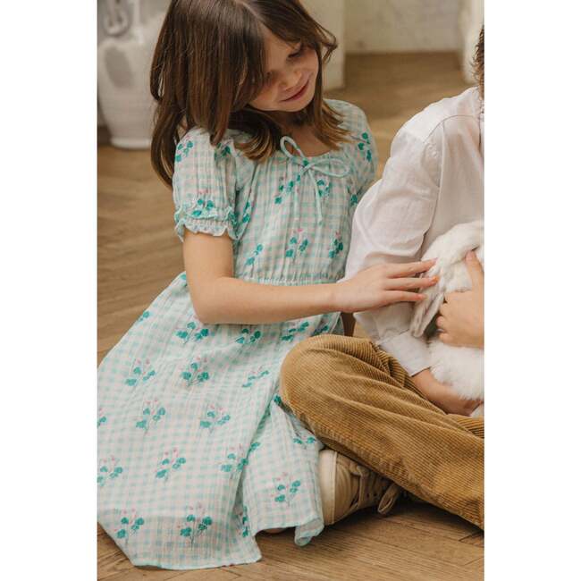 Mini Jessie Dress in Bloom Gingham - Dresses - 6