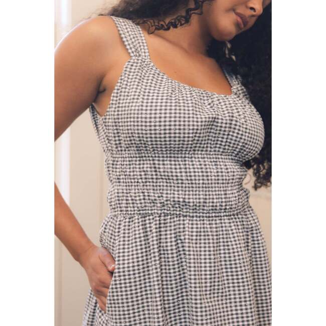 Bowen Dress in Black Diamonte Gingham - Dresses - 4