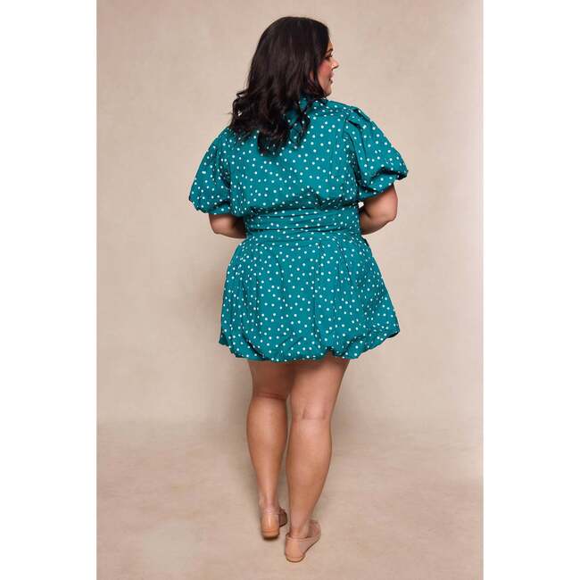 Cody Dress in Deep Teal Polka Dot - Dresses - 4