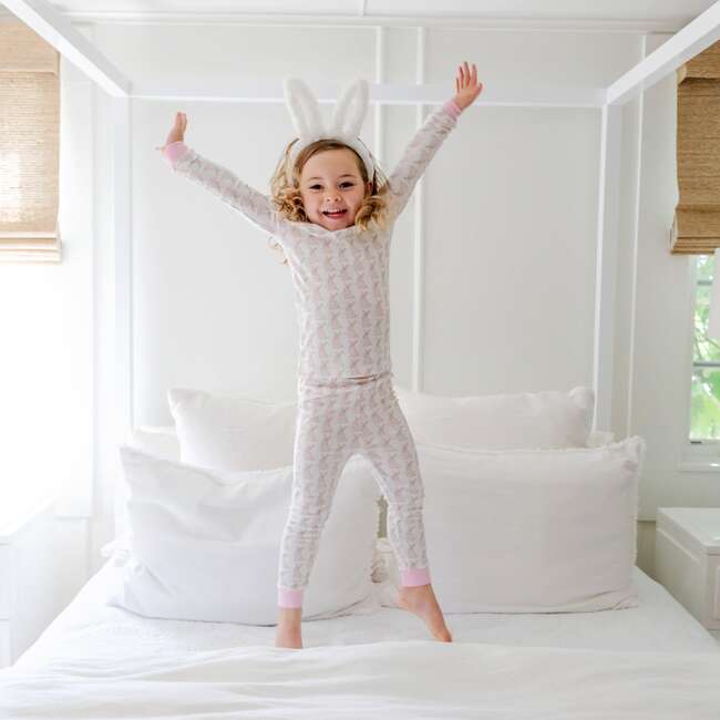 Grayson Girls' Pajama Pant Set - Easter Bunnies Pink