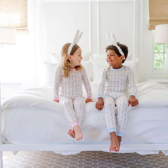 Grayson Girls' Pajama Pant Set - Easter Bunnies Pink - Pajamas - 3