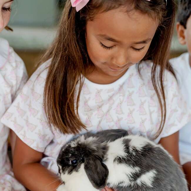 Merrick Girls' Pant Set - Easter Bunnies Pink - Mixed Apparel Set - 3