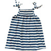 Smocked Summer Dress Naval Stripe - Dresses - 1 - thumbnail