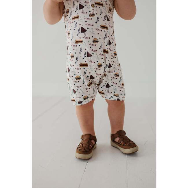Boy's Sleeveless Romper Retro America