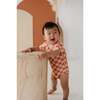 Baby Short Sleeve Bodysuit Checker in Sunset - Onesies - 4