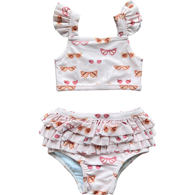 Girl's Two-Piece Swim Set Retro Shades