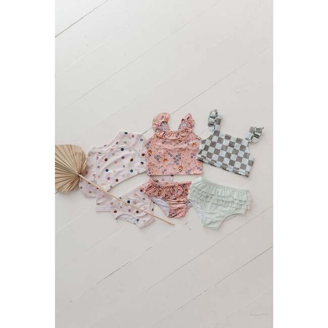 Girl's Two-Piece Crop Swimsuit Stripe in Toffee - Two Pieces - 5