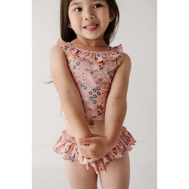 Girl's Two-Piece Tankini Swimsuit Butterfly Garden - Two Pieces - 6